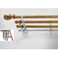 Wood Curtain Pipe & Triple Curtain Rod (curtain track)